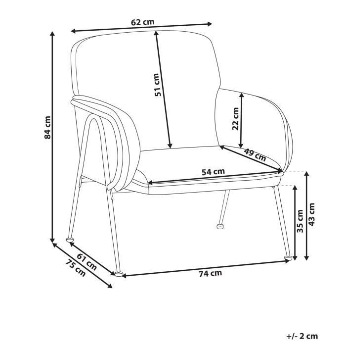 Fotoliu TRYSNES  Bej deschis [3]