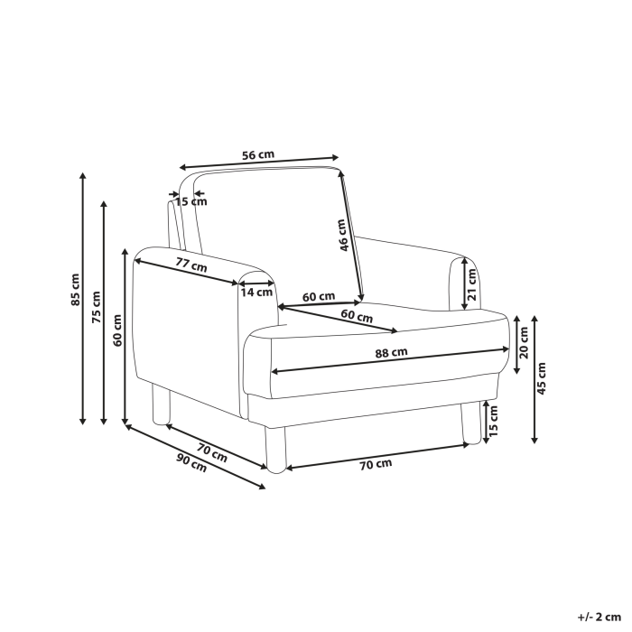 Fotoliu TUVE Boucle Alb [3]