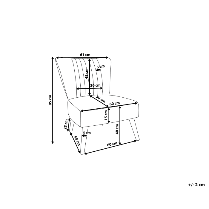 Fotoliu VAASA Catifea Negru [3]