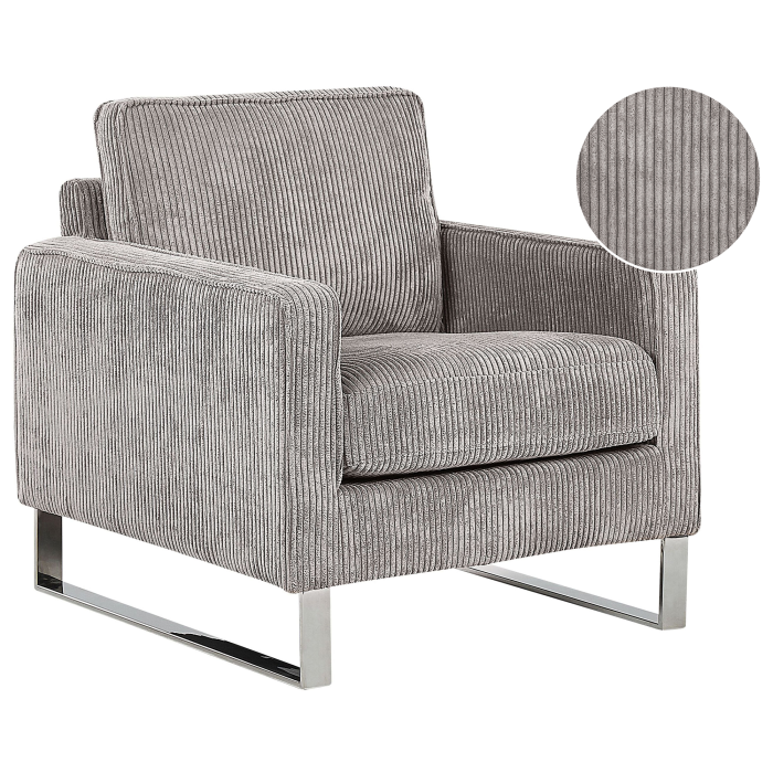 VIND Armchair Light Grey Velvet [2]