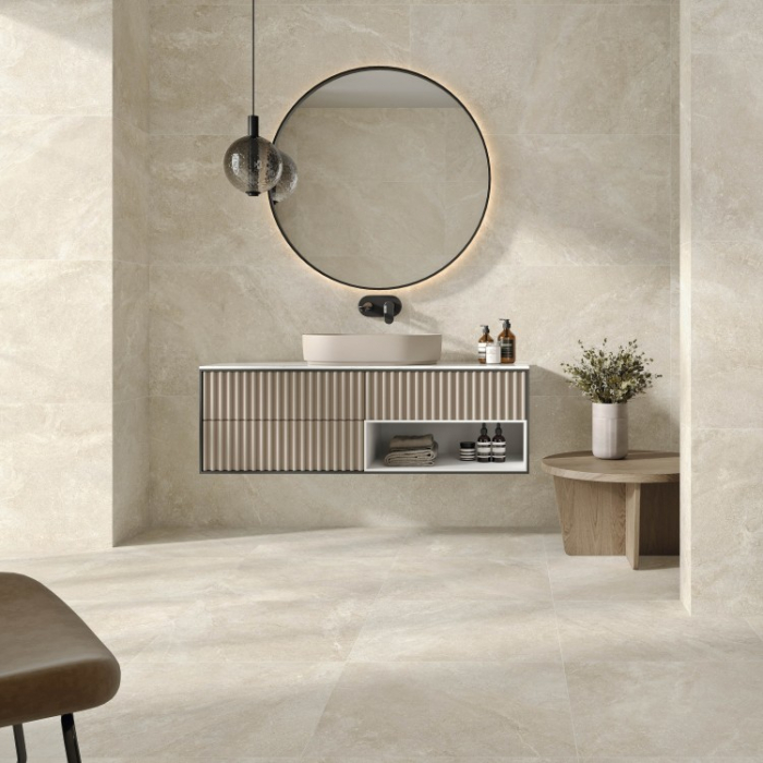 Regent Ivory 30×60cm tiles – textured style with a stone look [3]