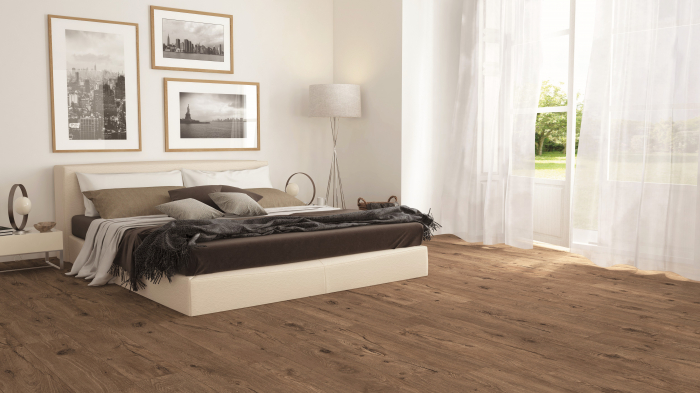 Gresie FABLE Cognac 22,5x90, aspect lemn natural cognac, durabilă și rezistentă. Perfectă pentru living, dormitor, baie sau bucătărie [2]