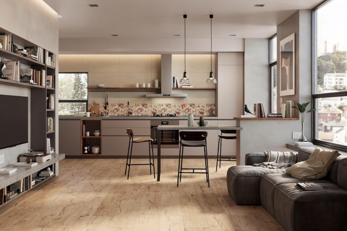 FABLE Honey 20x120 RT tiles, warm natural wood look, rectified edges, durable and resistant. Perfect for living room, bedroom, bathroom or kitchen [3]