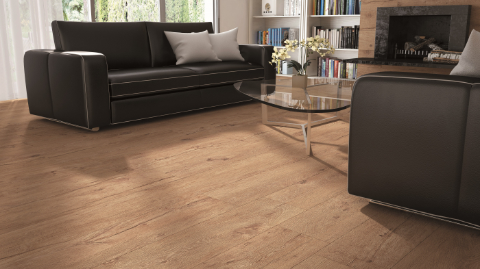 FABLE Honey 22.5x90x8 tiles, natural wood look, durable and resistant. Elegance and warmth for floors and walls in the living room, bedroom or commercial spaces [3]