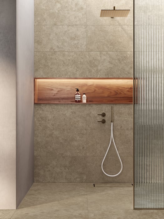 GRESIE HALEN TAUPE 30X60RT 30X60X8 – plăci porțelanate rectificate, nuanță taupe caldă, aspect modern și versatil, potrivite pentru pardoseli și pereți în spații rezidențiale sau comerciale [2]