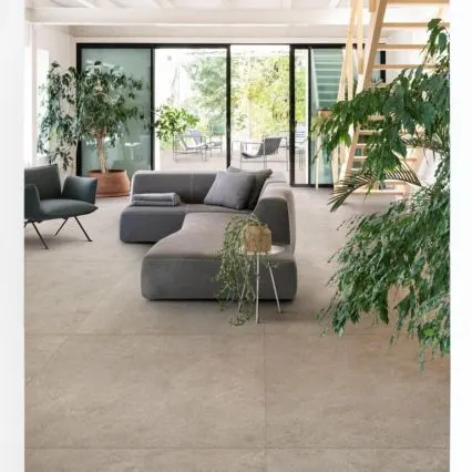 HALEN TAUPE 60X120RT tile with a matte finish and cement/stone-inspired texture—an elegant and versatile choice for any environment. [3]