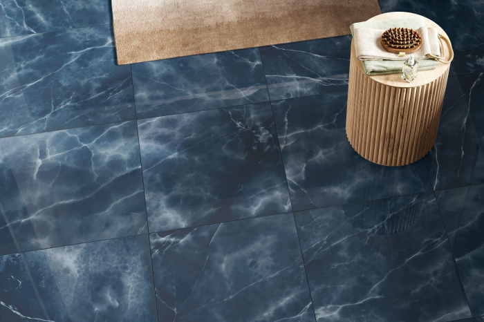 Gresie ONICE Blu 60LP 60x60x8 – plăci porțelanate lucioase, aspect rafinat de onix albastru [3]