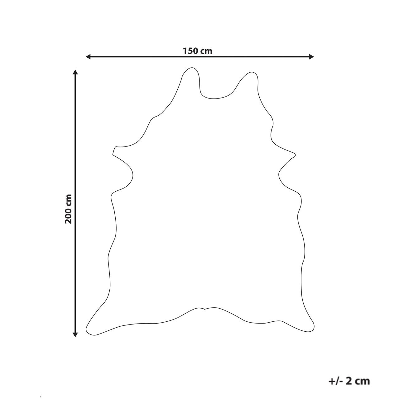 Imitație de piele de vacă BOGONG Bej deschis 150 x 200 cm [3]