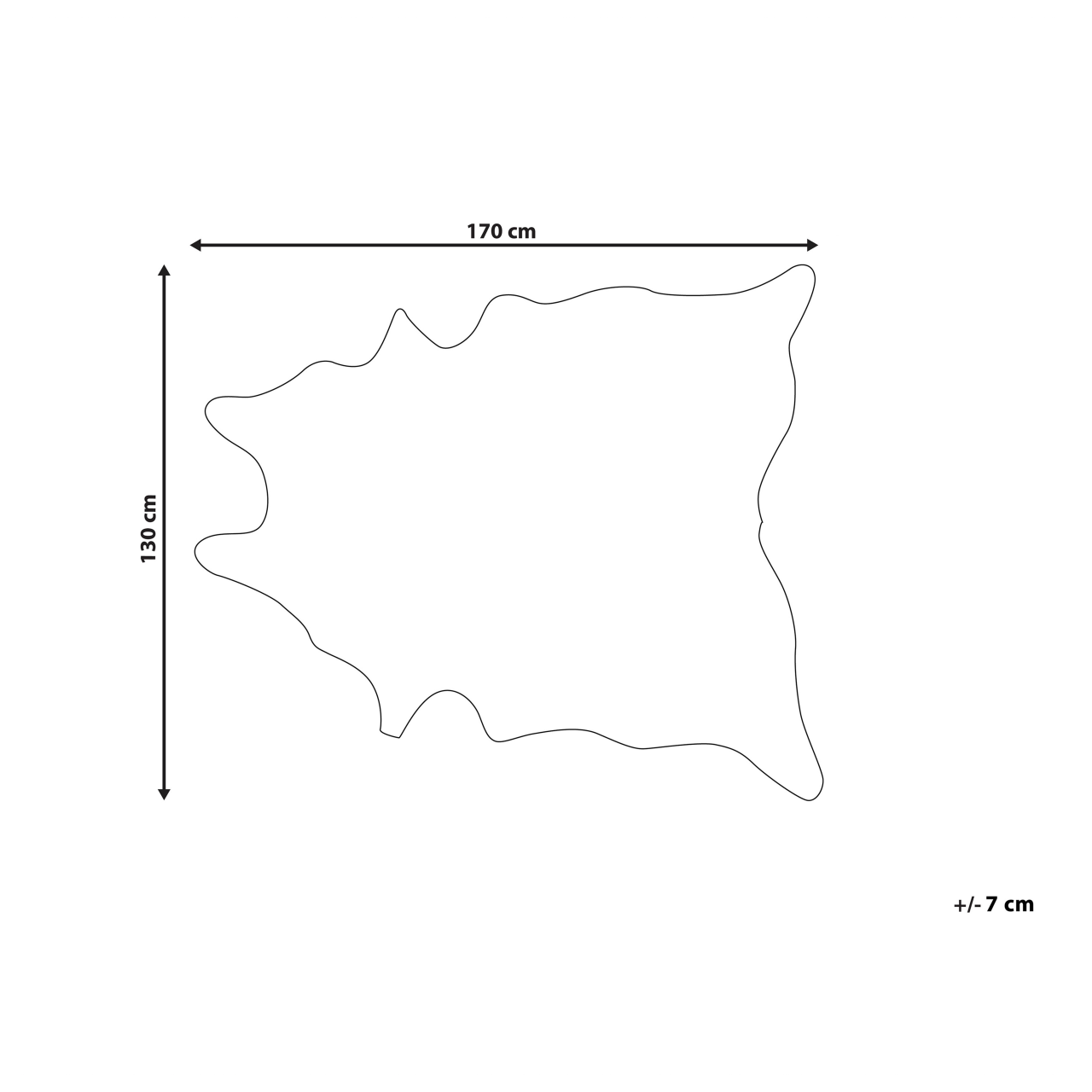 Imitație de piele de vacă BOGONG Maro închis 130 x 170 cm [3]