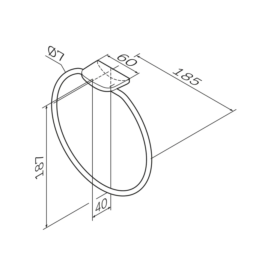 Inel pentru prosoape Inspire 2.0, crom [2]