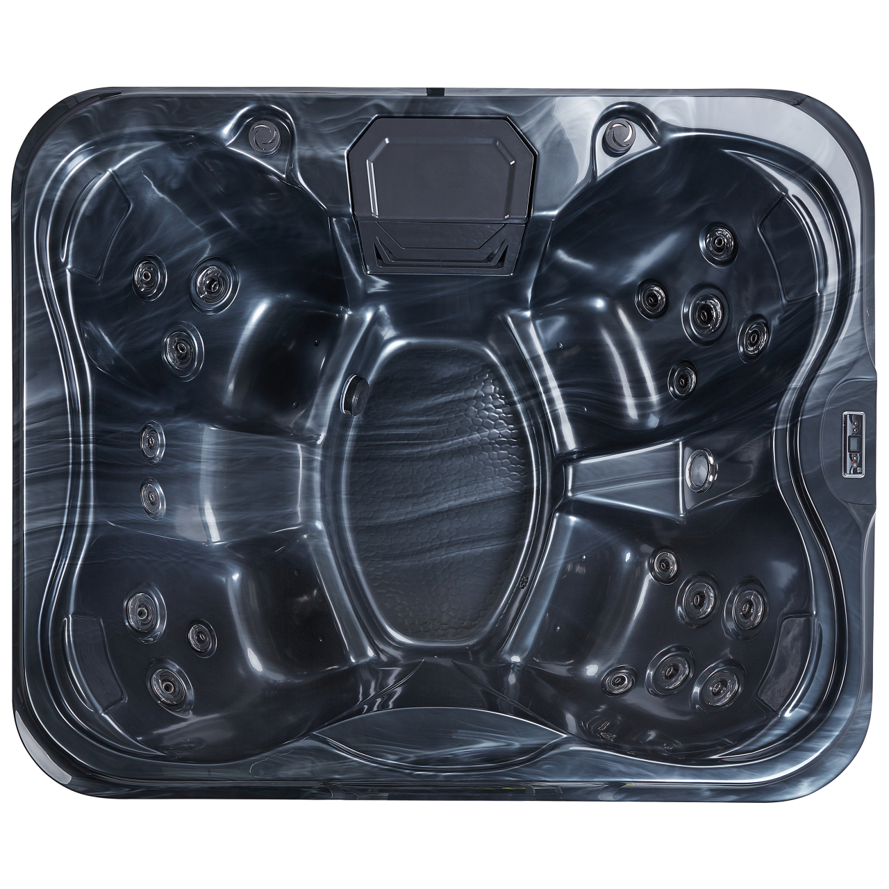 Outdoor Jacuzzi with LED ARCELIA Grey [4]