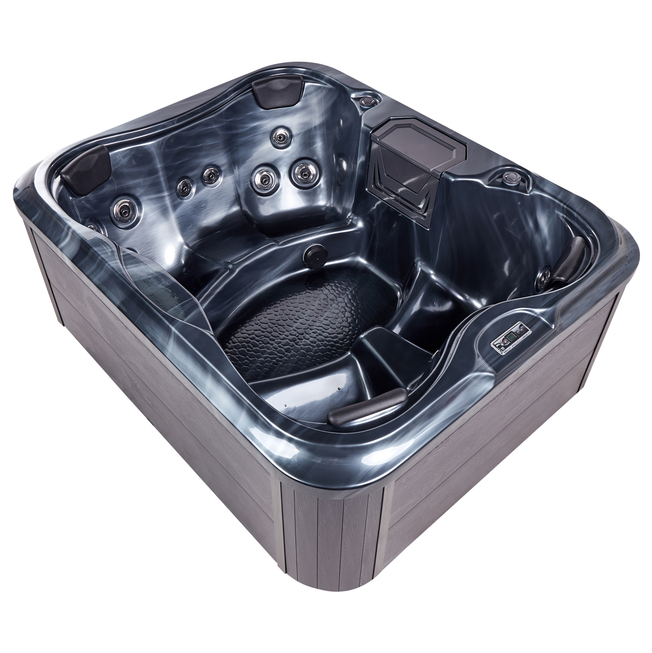 Outdoor Jacuzzi with LED ARCELIA Grey [5]