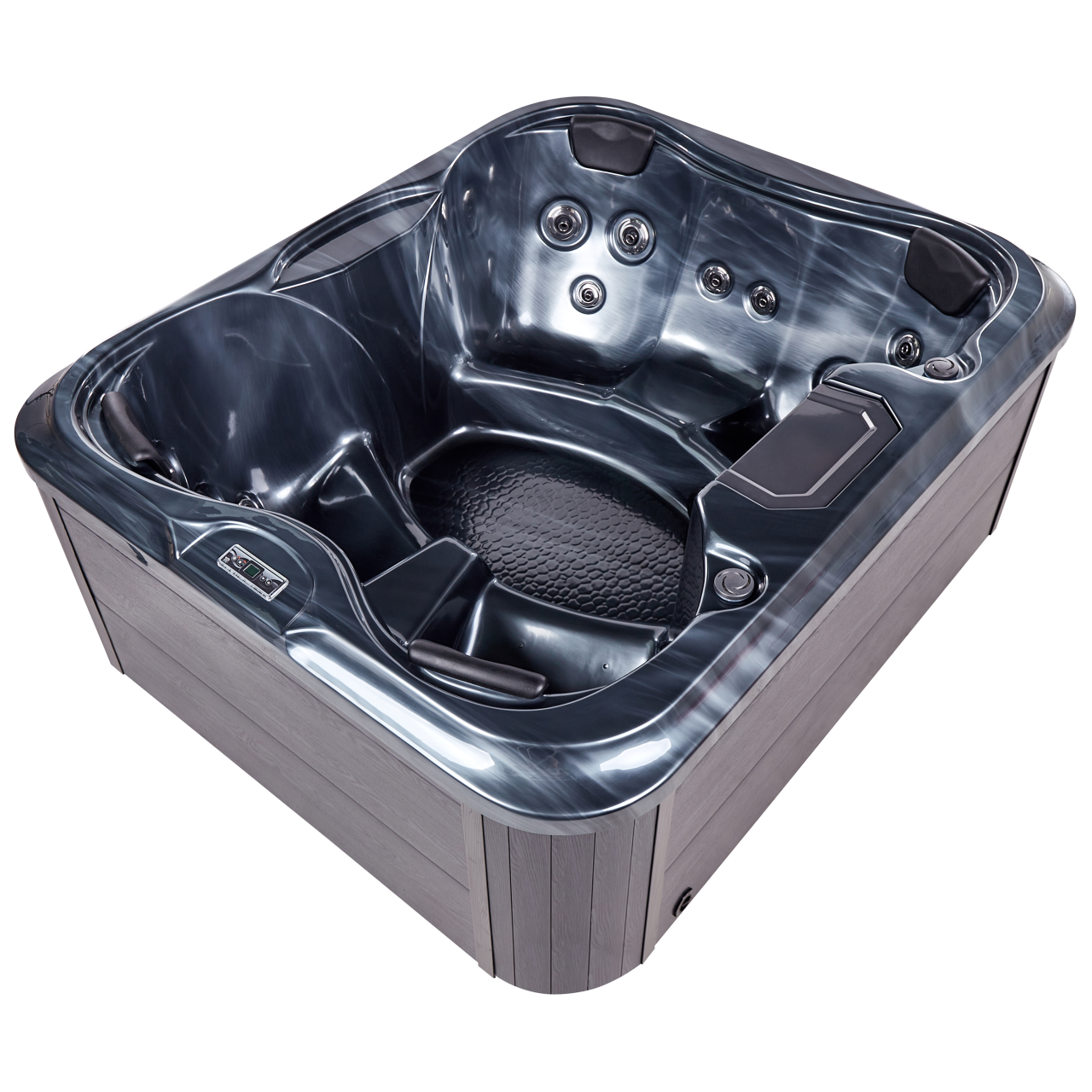 Outdoor Jacuzzi with LED ARCELIA Grey [6]