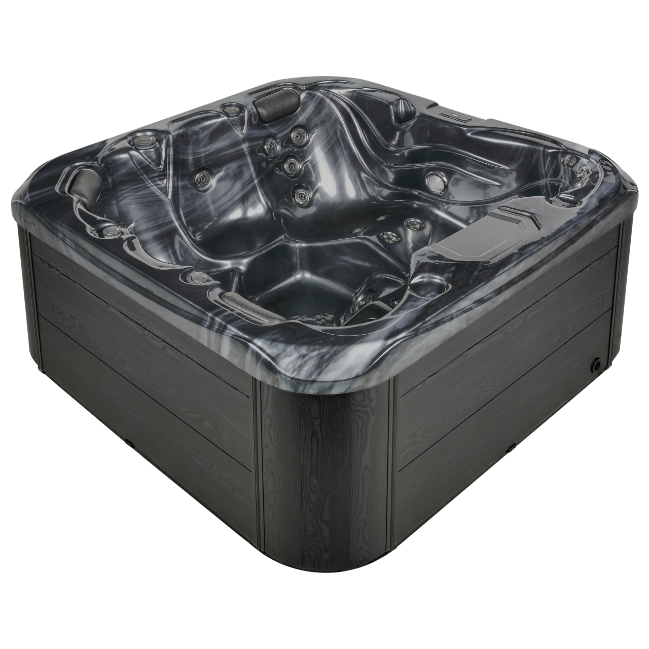 Jacuzzi exterior cu LED LASTARRIA Gri grafit [2]