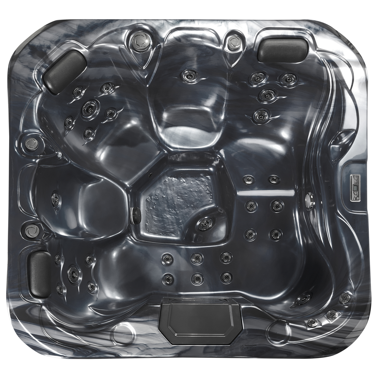 Jacuzzi exterior cu LED LASTARRIA Gri grafit [4]