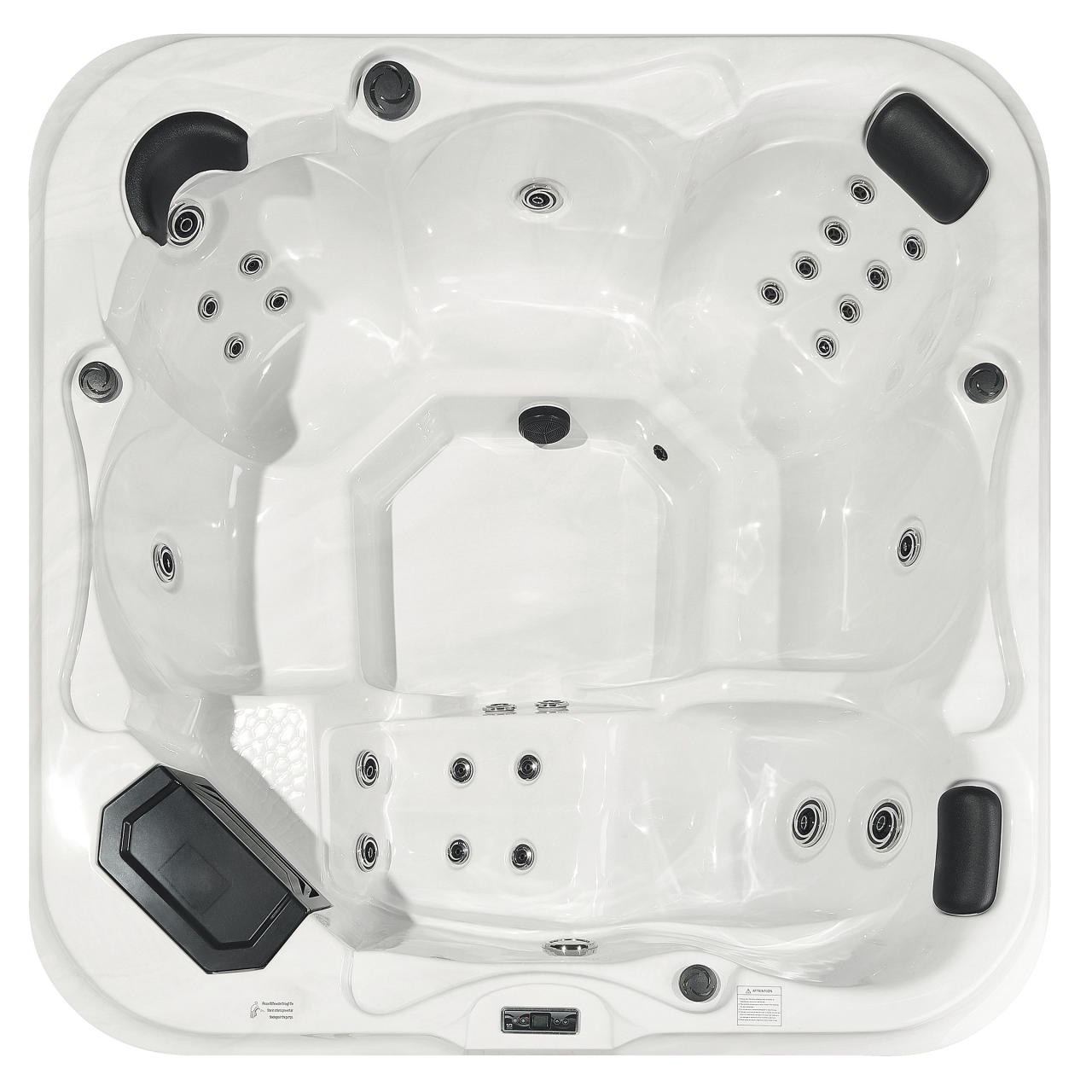 Jacuzzi exterior cu LED TULAROSA Alb [4]