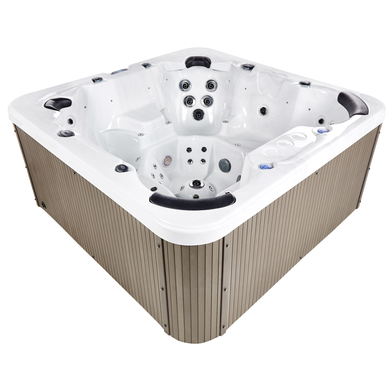 Outdoor Jacuzzi with LED VILLARRICA White [6]