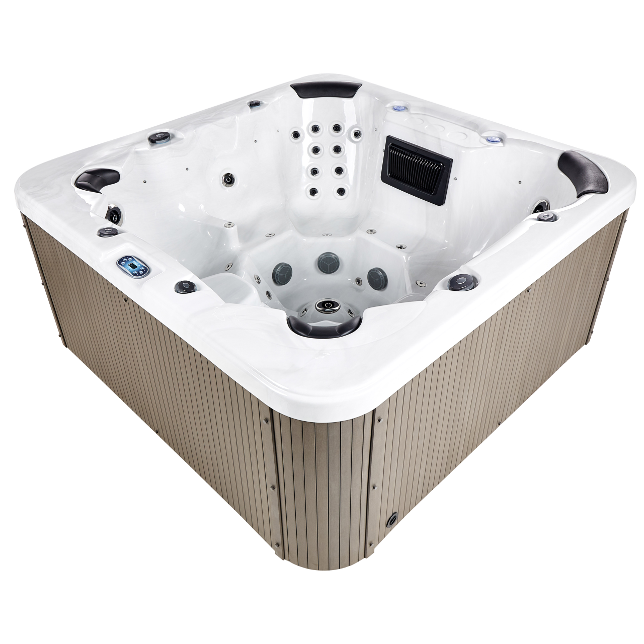 Outdoor Jacuzzi with LED VILLARRICA White [2]