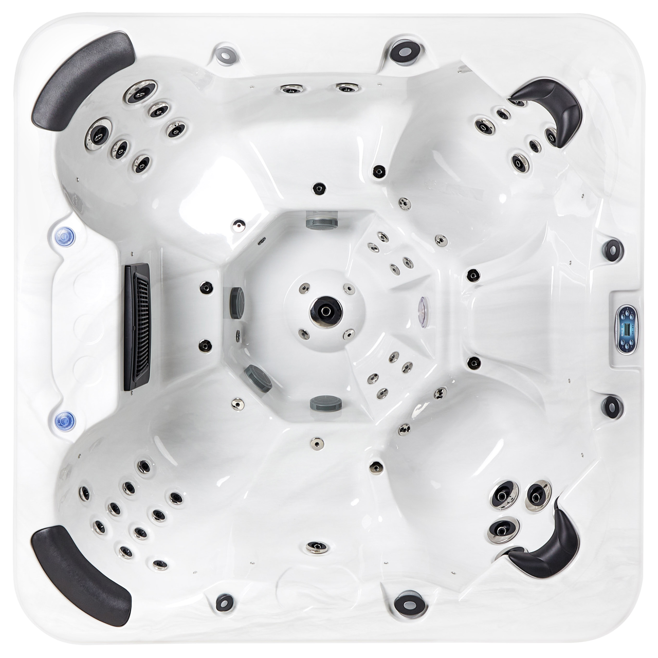 Outdoor Jacuzzi with LED VILLARRICA White [5]