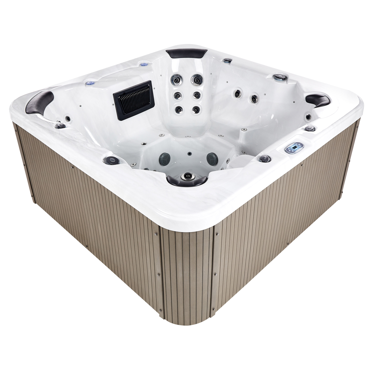 Outdoor Jacuzzi with LED VILLARRICA White [8]