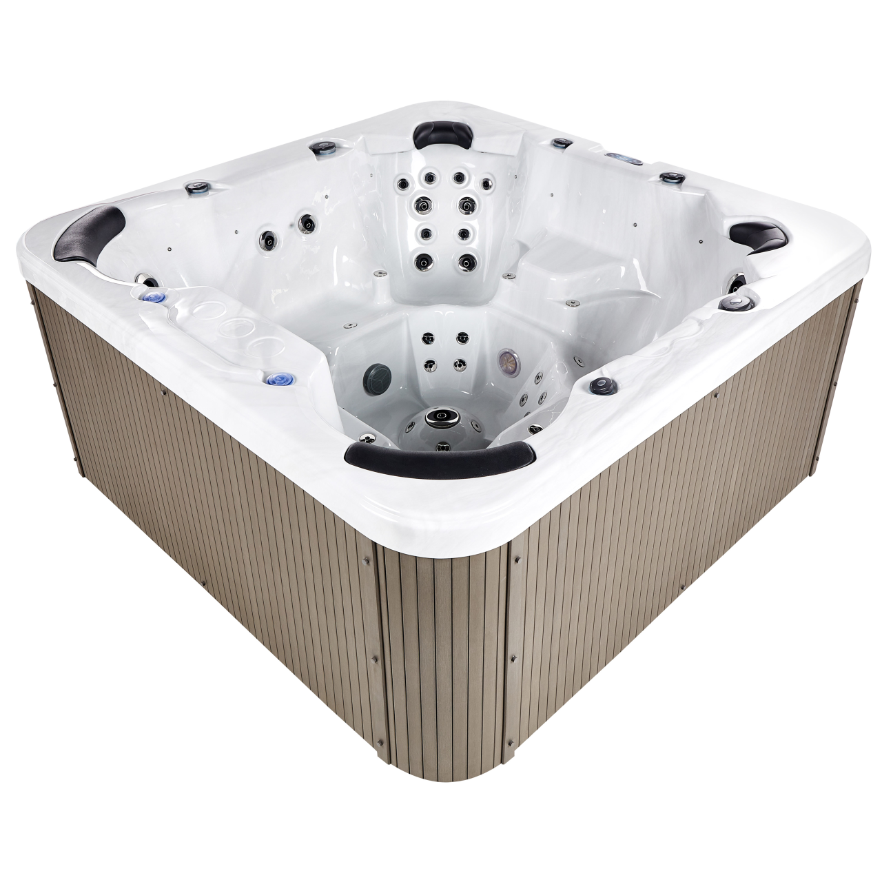 Outdoor Jacuzzi with LED VILLARRICA White [7]