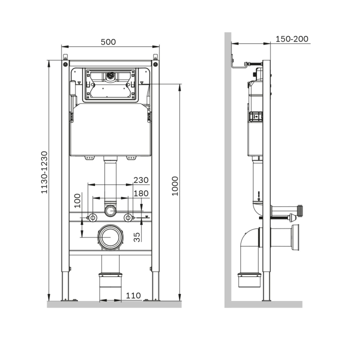 IIS90251.XB1701 Installation with key Pro S chrome with wall-hung toilet X-Joy S with seat [7]