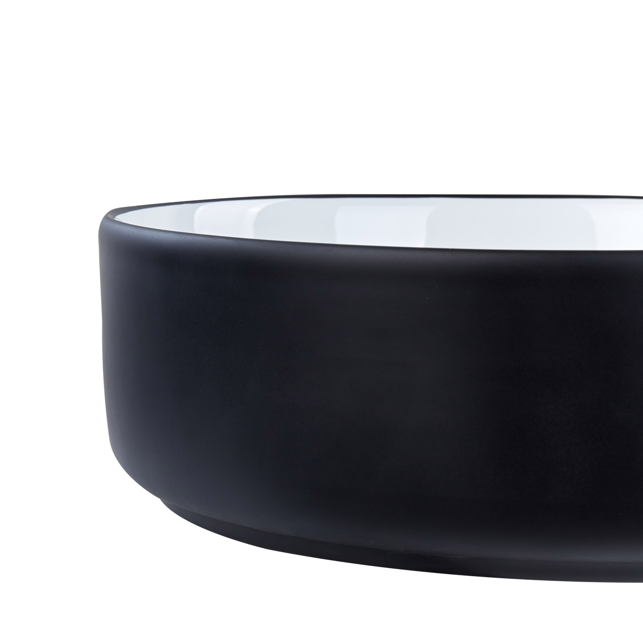 Lavoar pe blat CALIG ⌀ 36 cm Ceramică Negru/Alb [4]