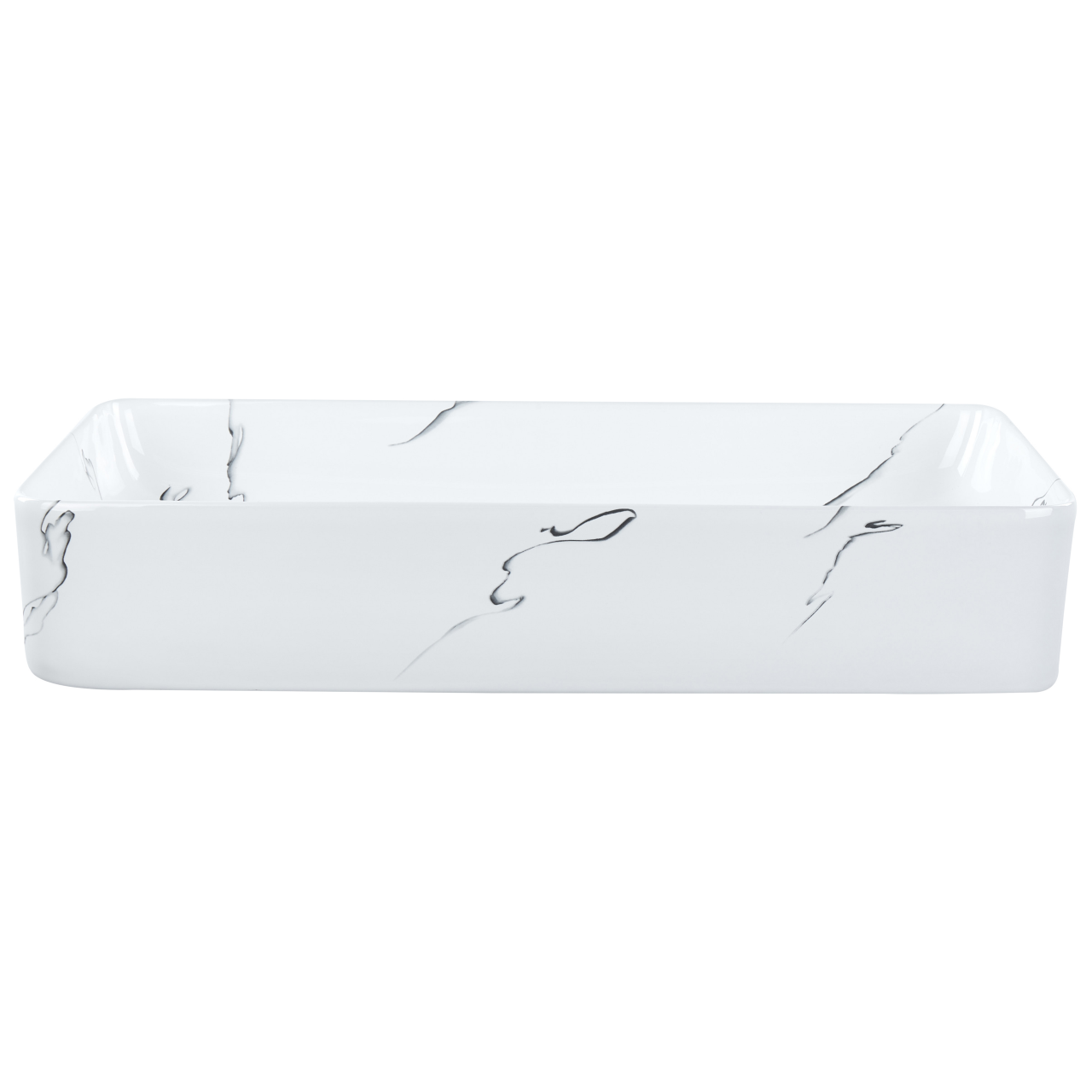 HOPI countertop washbasin 61 x 35 cm Ceramic Marble white [2]