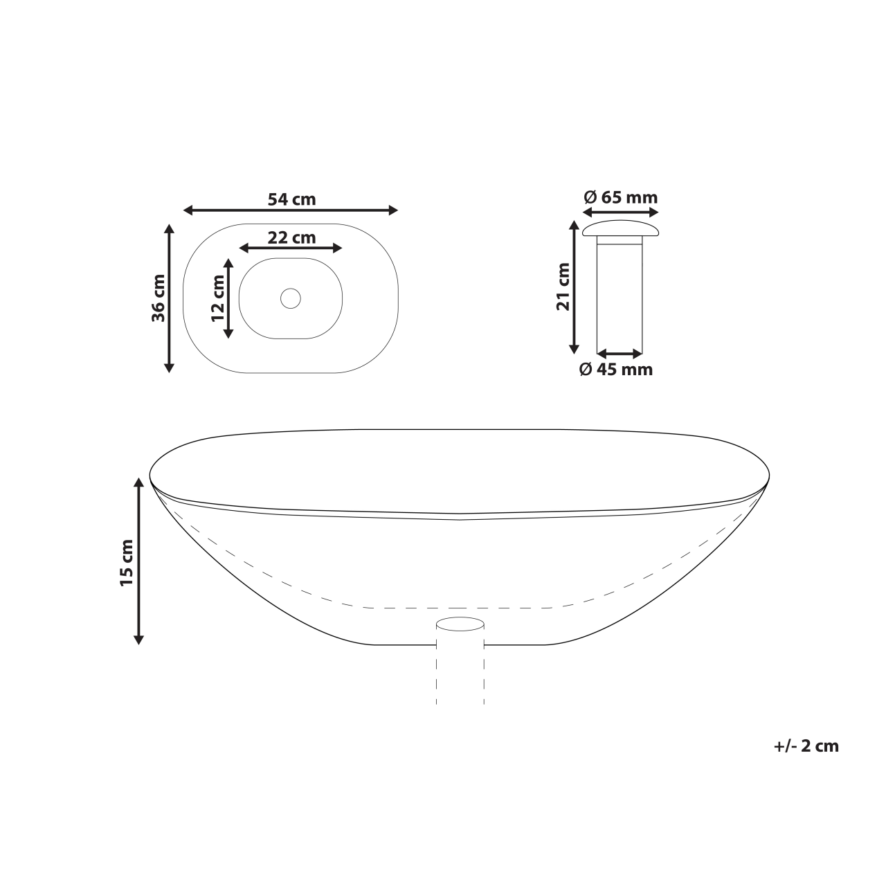 MOENGO countertop washbasin 54 x 36 cm Acrylic composite Light red [3]