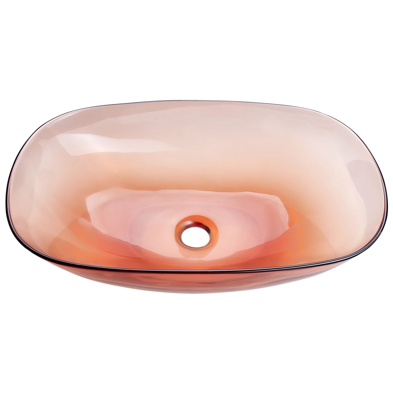 MOENGO countertop washbasin 54 x 36 cm Acrylic composite Light red [5]