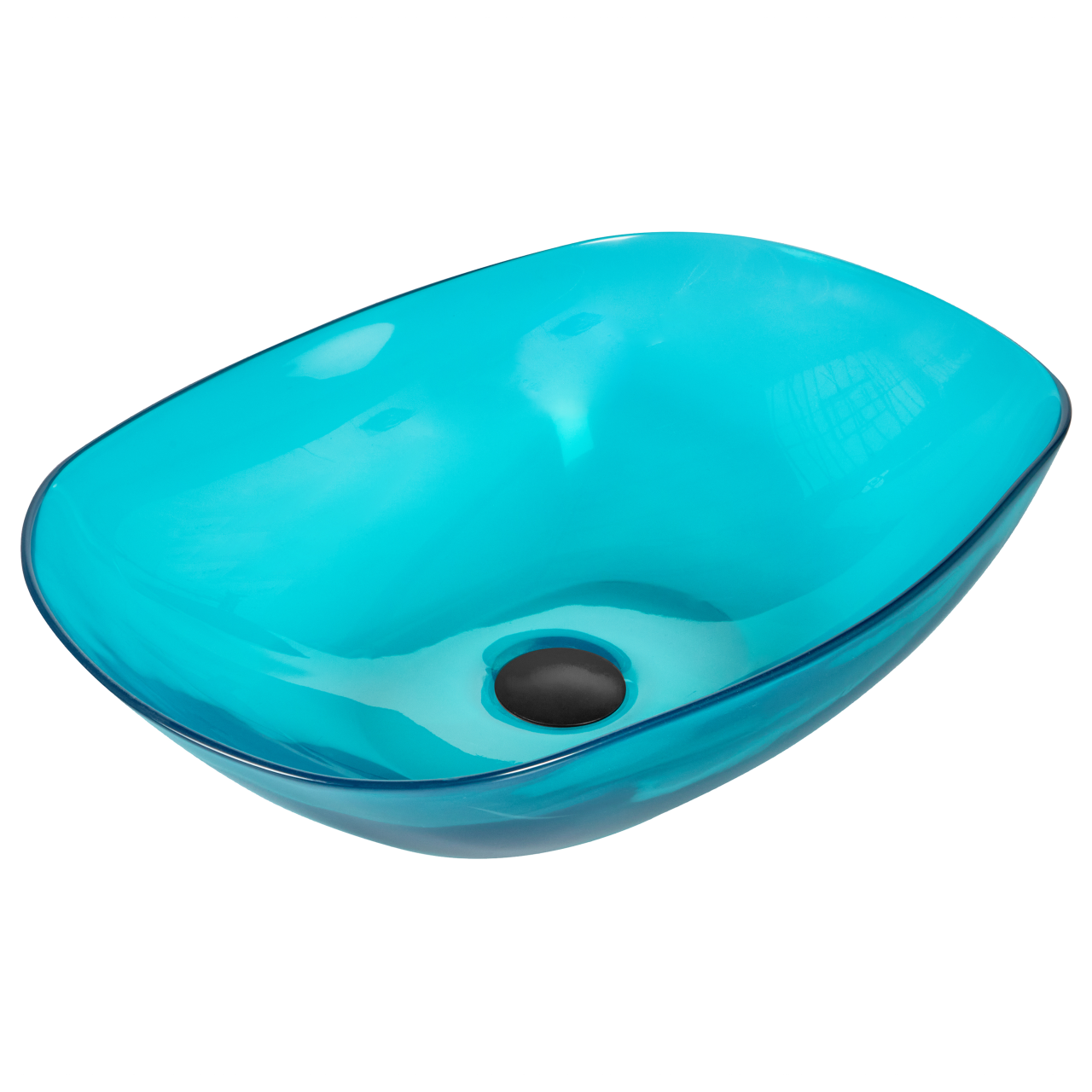 Countertop washbasin MOENGO 54 x 36 cm Acrylic composite Turquoise [2]