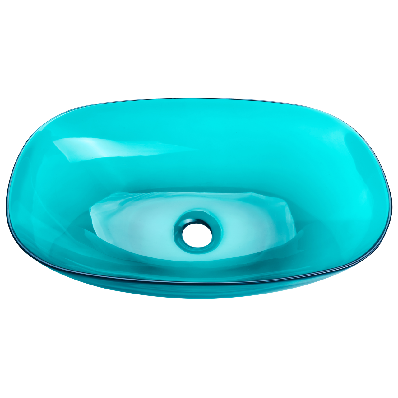 Countertop washbasin MOENGO 54 x 36 cm Acrylic composite Turquoise [5]