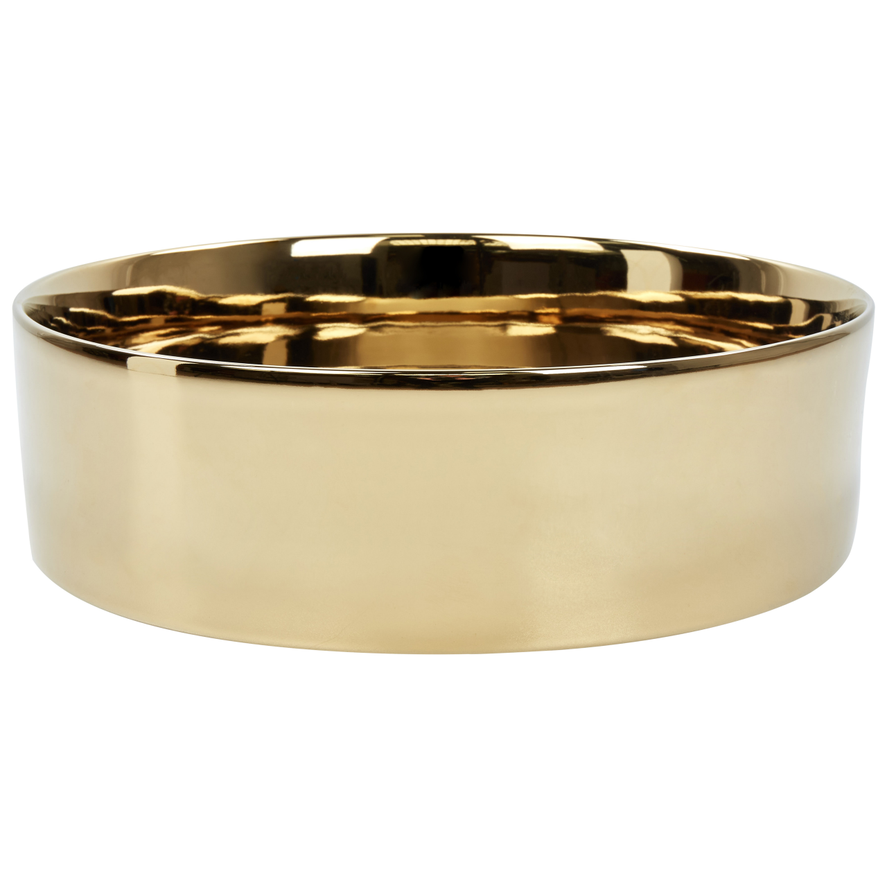 Countertop washbasin TEBAR ⌀ 40 cm Ceramic Gold [2]