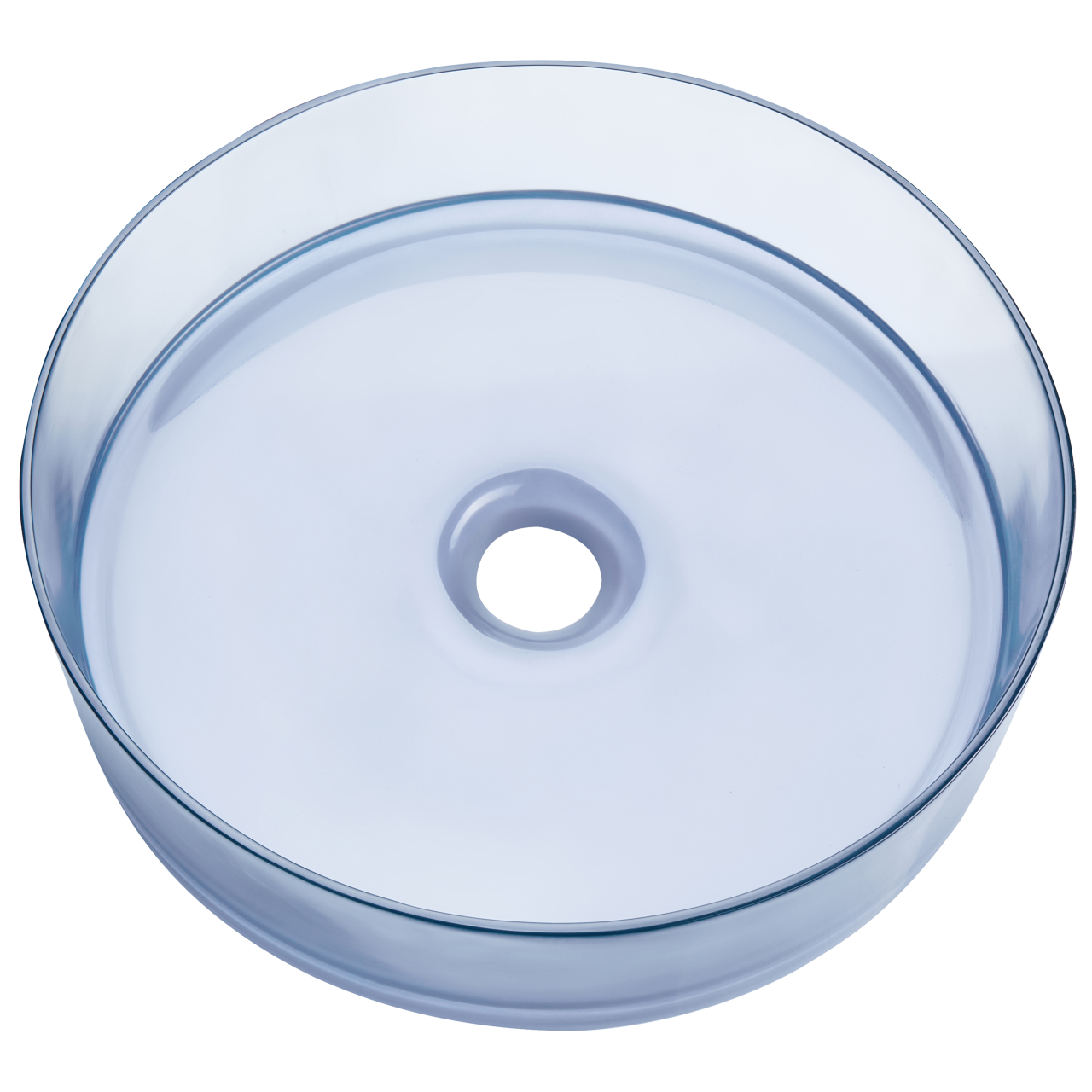 TOLOSA Countertop Washbasin ⌀ 36 cm Acrylic Composite Light Blue [5]