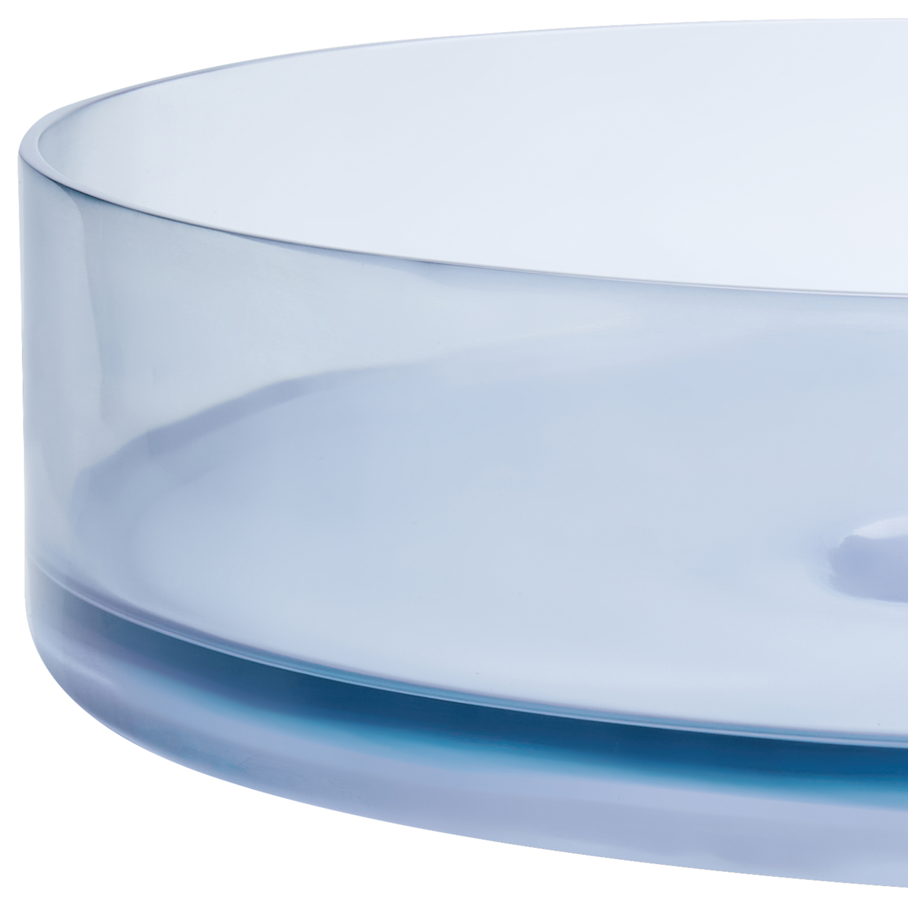TOLOSA Countertop Washbasin ⌀ 36 cm Acrylic Composite Light Blue [6]