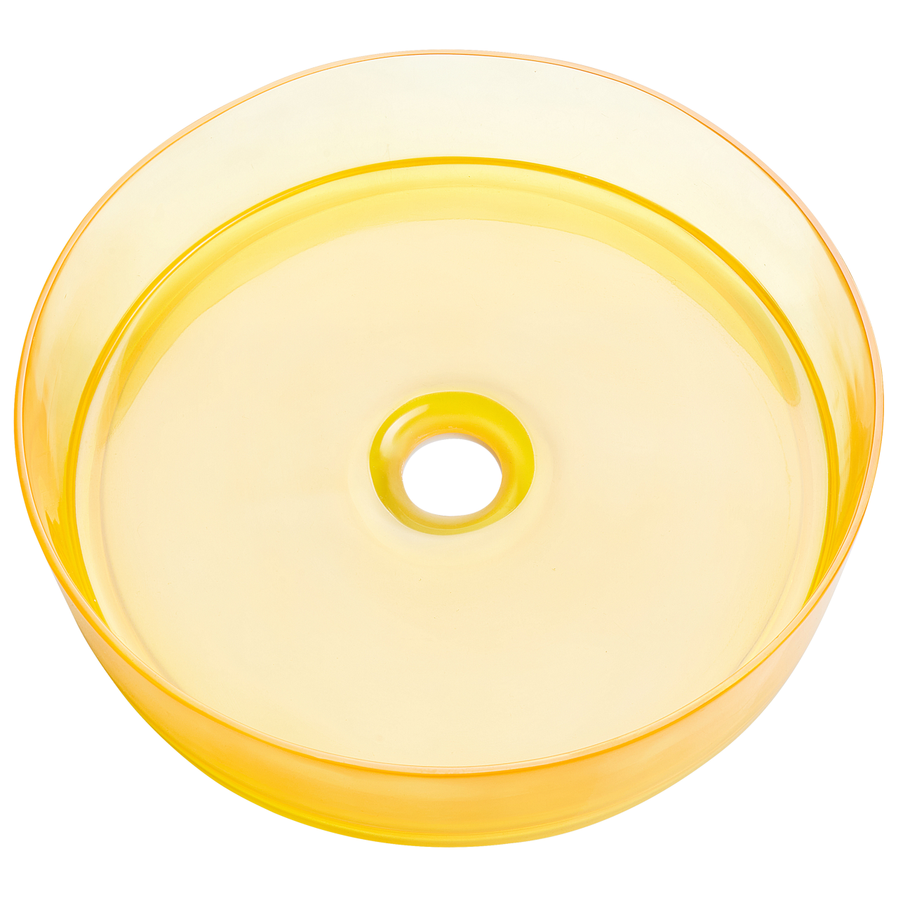 Lavoar pe blat TOLOSA ⌀ 36 cm Compozit acrilic Galben [5]