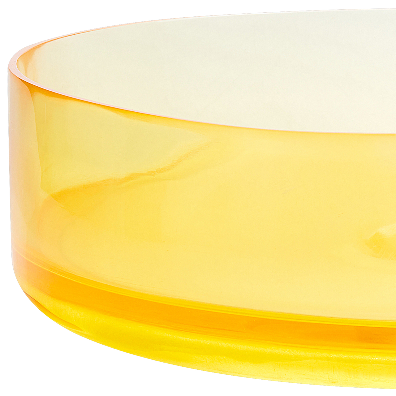 TOLOSA countertop washbasin ⌀ 36 cm Acrylic composite Yellow [6]