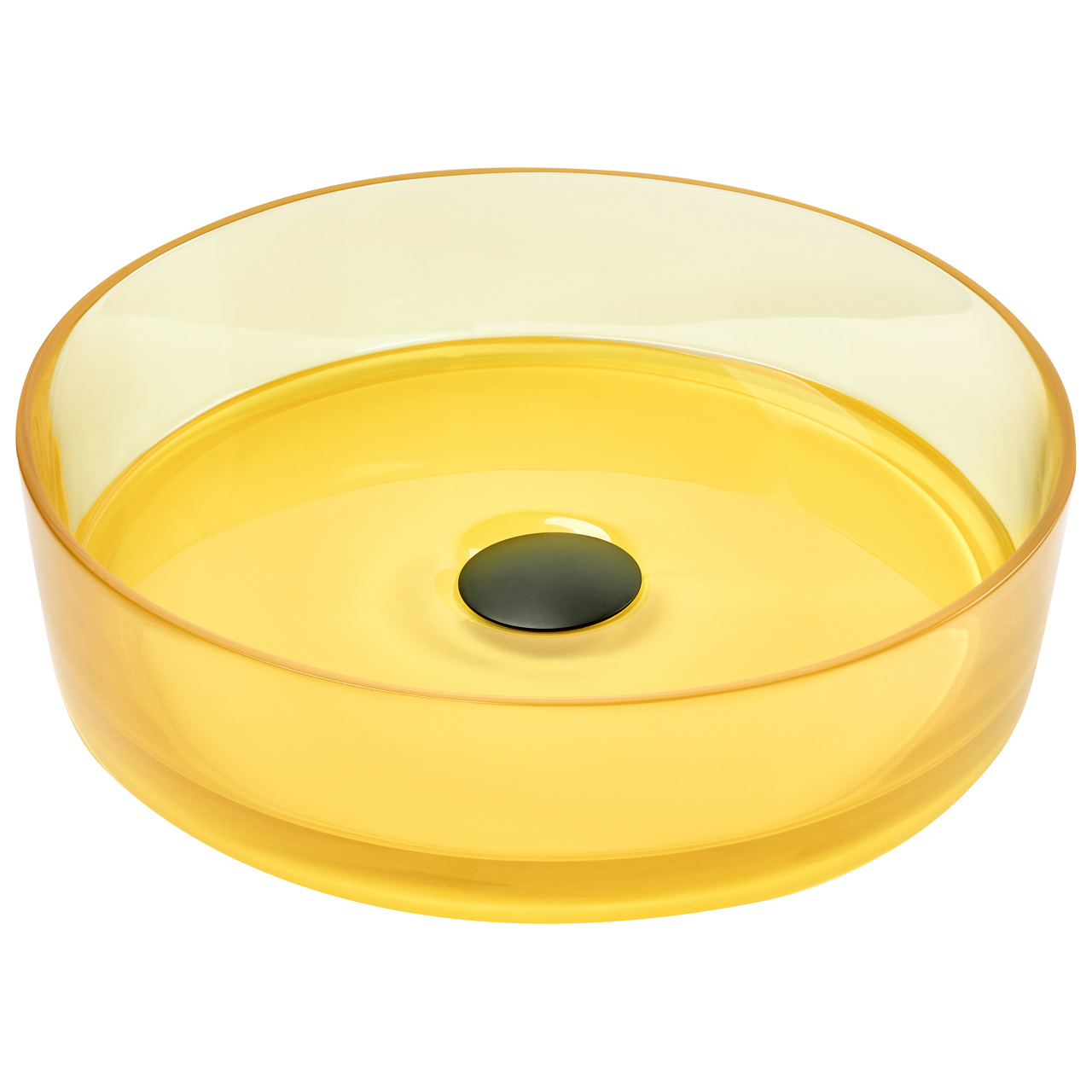 TOLOSA countertop washbasin ⌀ 36 cm Acrylic composite Yellow [2]