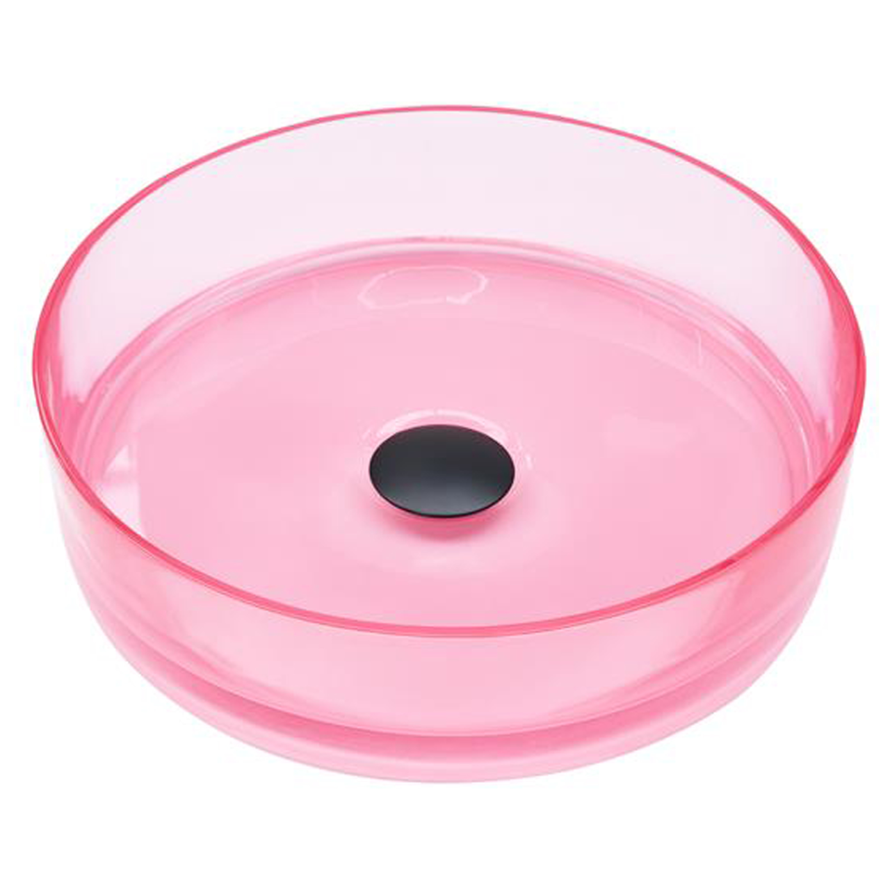 Lavoar pe blat TOLOSA ⌀ 36 cm Compozit acrilic Roz [2]