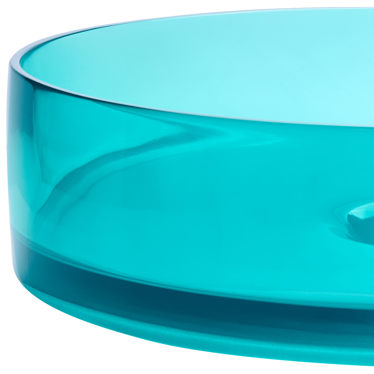 TOLOSA countertop washbasin ⌀ 36 cm Acrylic composite Turquoise [6]