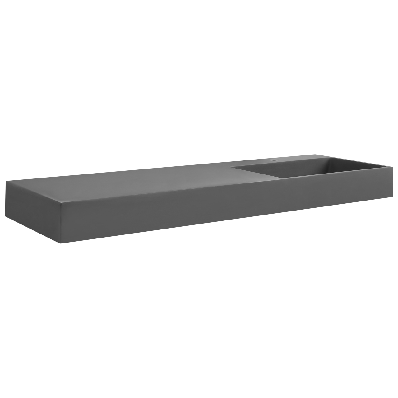 CUSCO wall-mounted washbasin 150 x 48 cm Mineral composite Black [4]