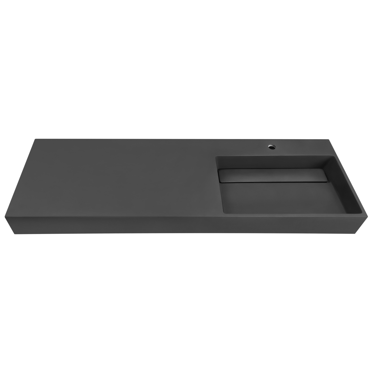 CUSCO wall-mounted washbasin 150 x 48 cm Mineral composite Black [7]