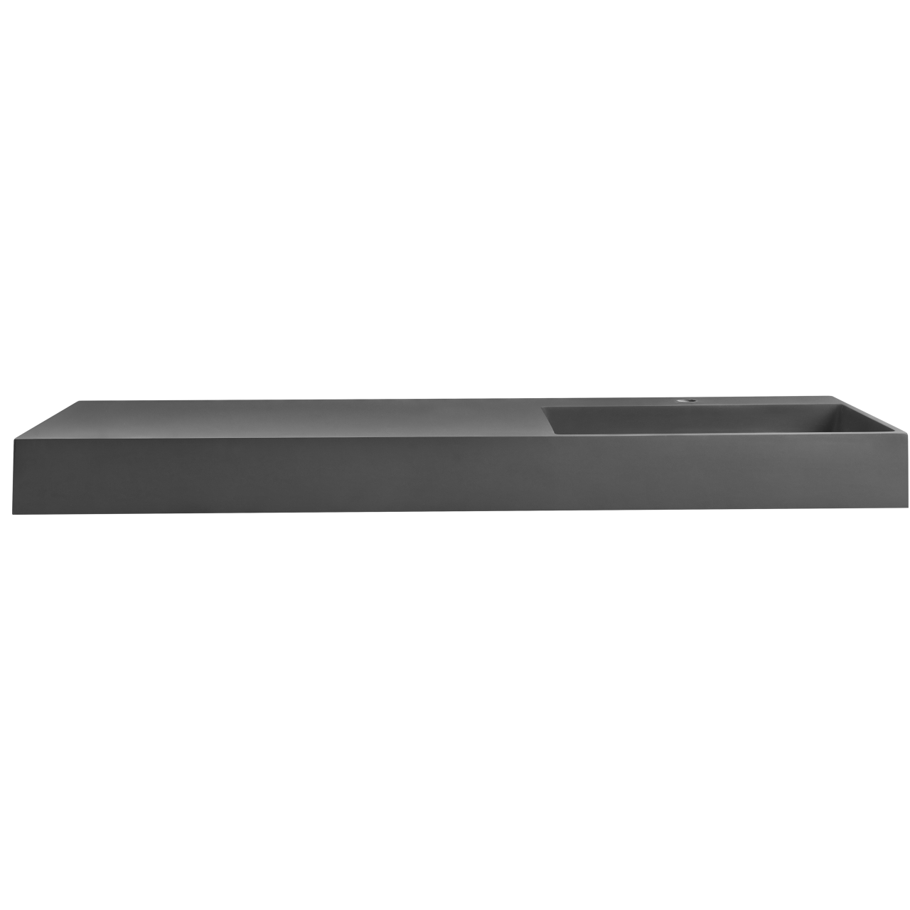 CUSCO wall-mounted washbasin 150 x 48 cm Mineral composite Black [6]