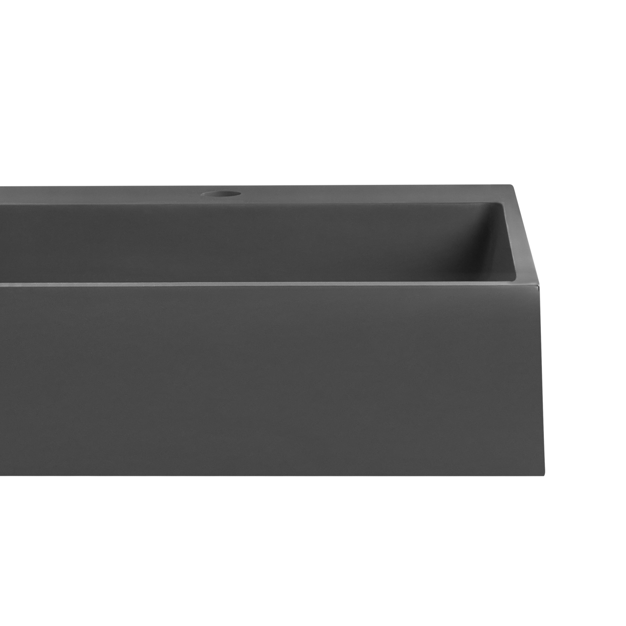 CUSCO wall-mounted washbasin 150 x 48 cm Mineral composite Black [8]