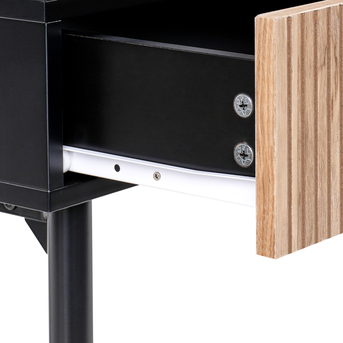 Masă consolă BLYTHE Frasin natural Negru [7]