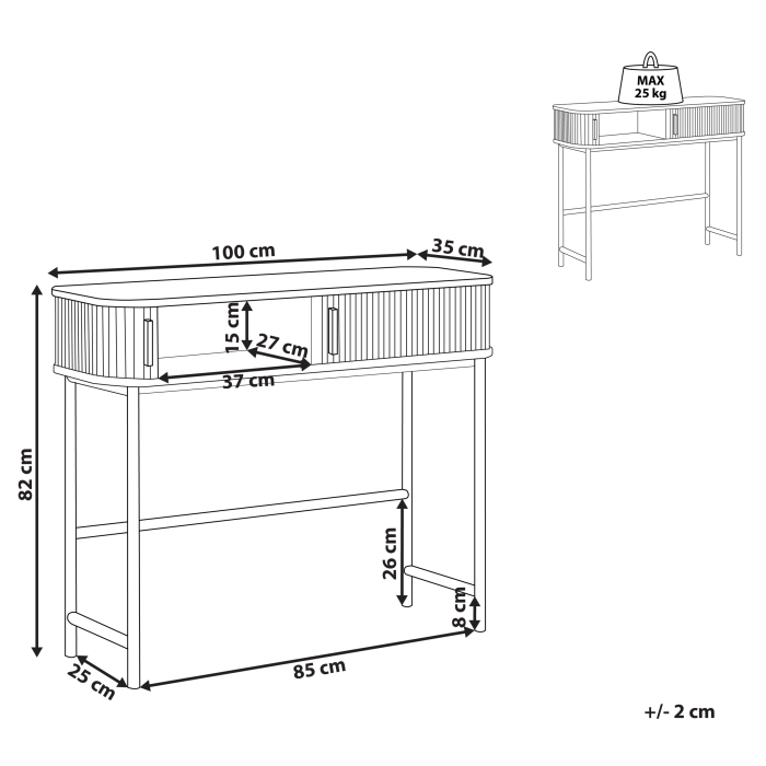 Masă consolă JOSE Maro închis [3]