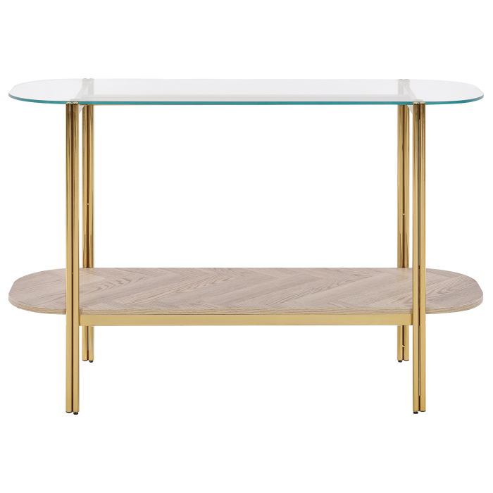LOVELL console table Tempered glass Gold [4]