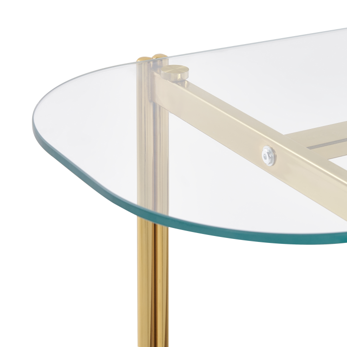LOVELL console table Tempered glass Gold [5]