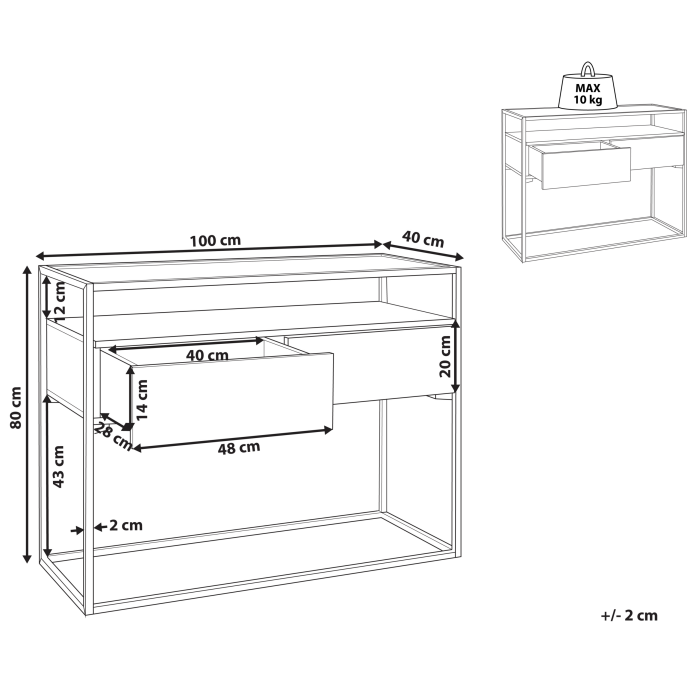 Masă consolă MAUK Maro închis [3]