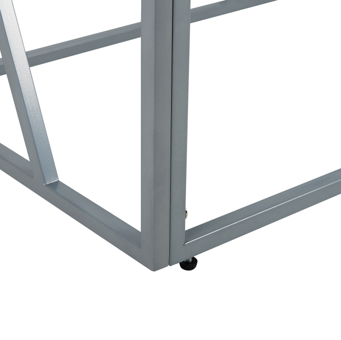 Masă consolă ORLAND Argintiu [7]